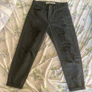 Brandy Melville ripped boyfriend jeans